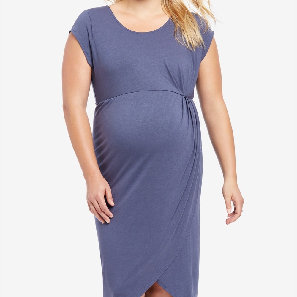 Motherhood Maternity Plus Size Cap-Sleeve Dress
